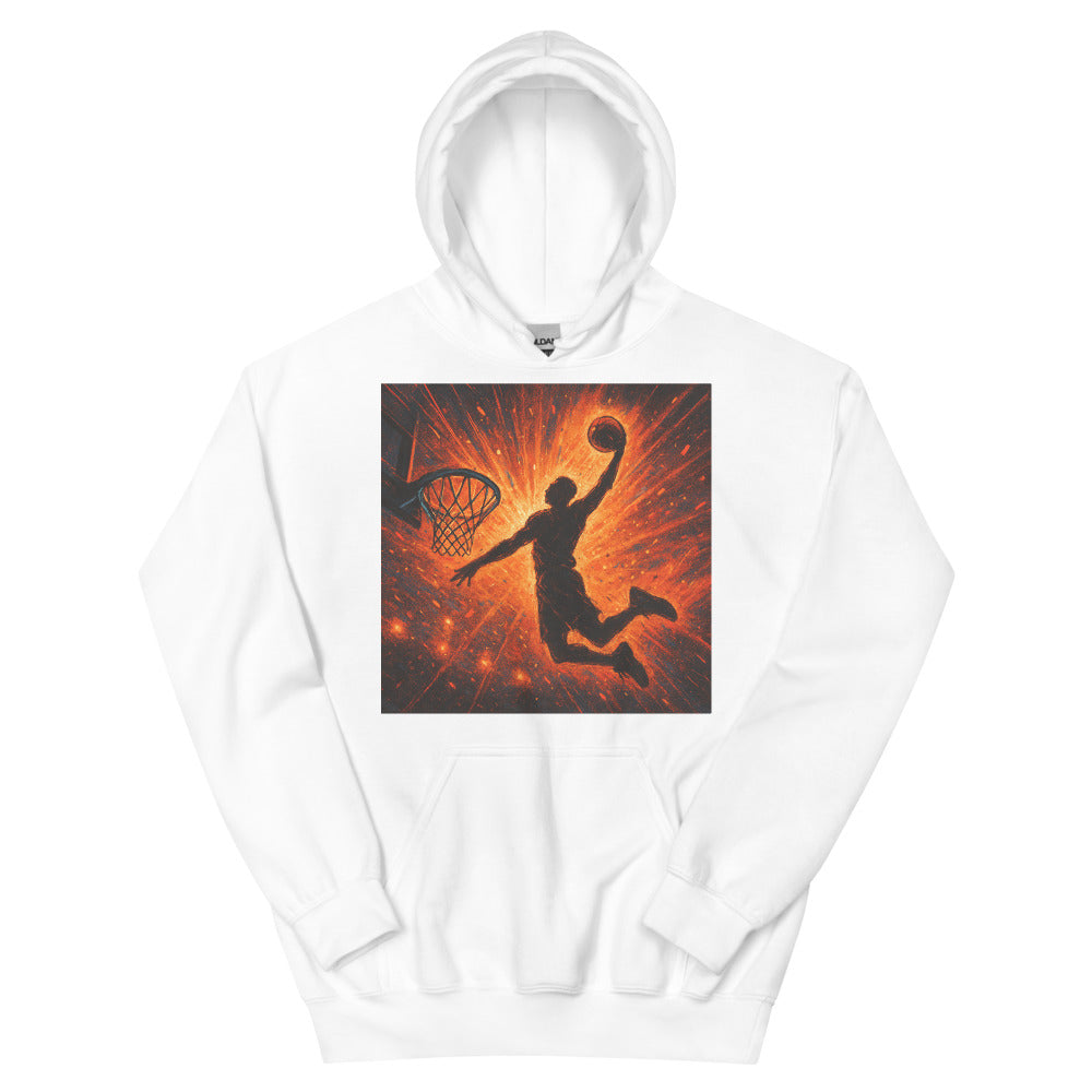 Buzzer Beater Blaze Art Print - White