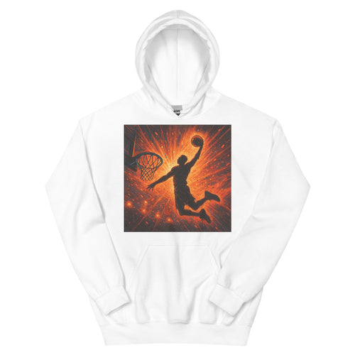 Buzzer Beater Blaze Art Print - White