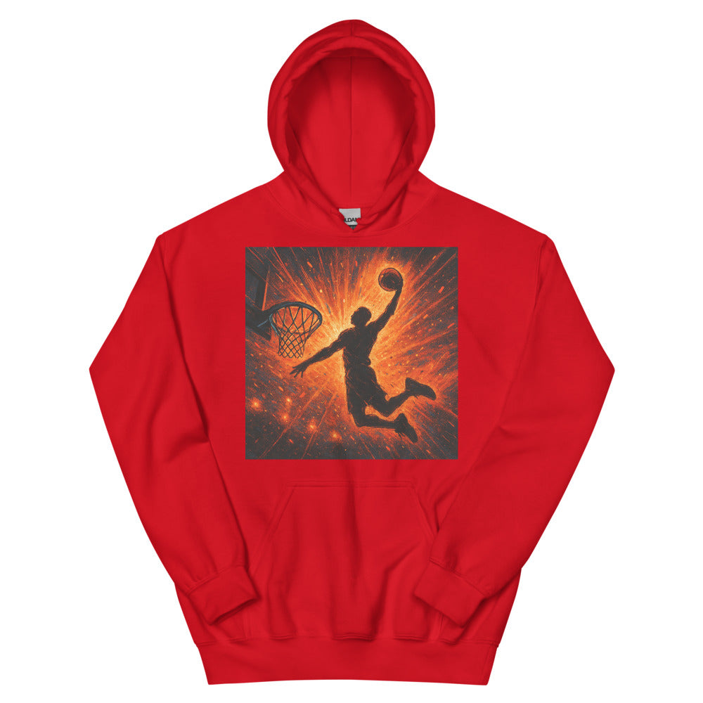 Buzzer Beater Blaze Art Print - Red