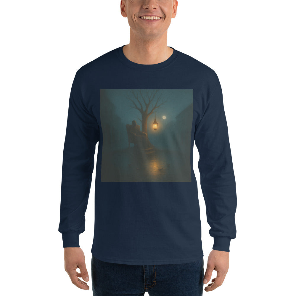 Midnight Lantern Reflection - Navy