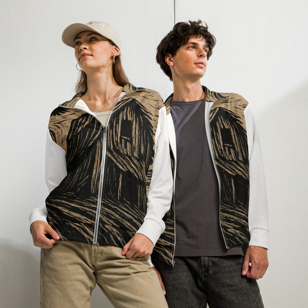 Windswept Barn and Circling Crows - View 1