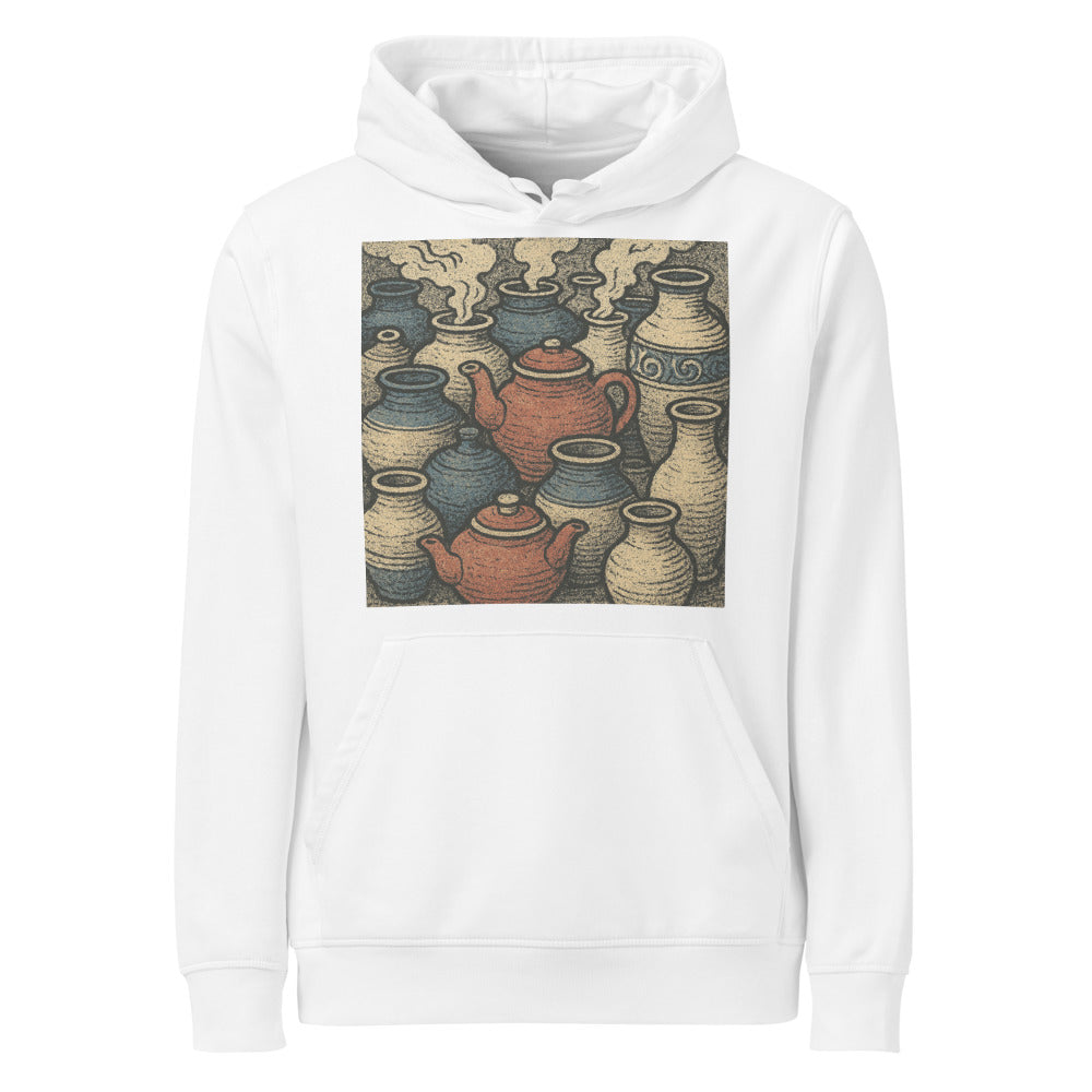 Steaming Teapot Market - White