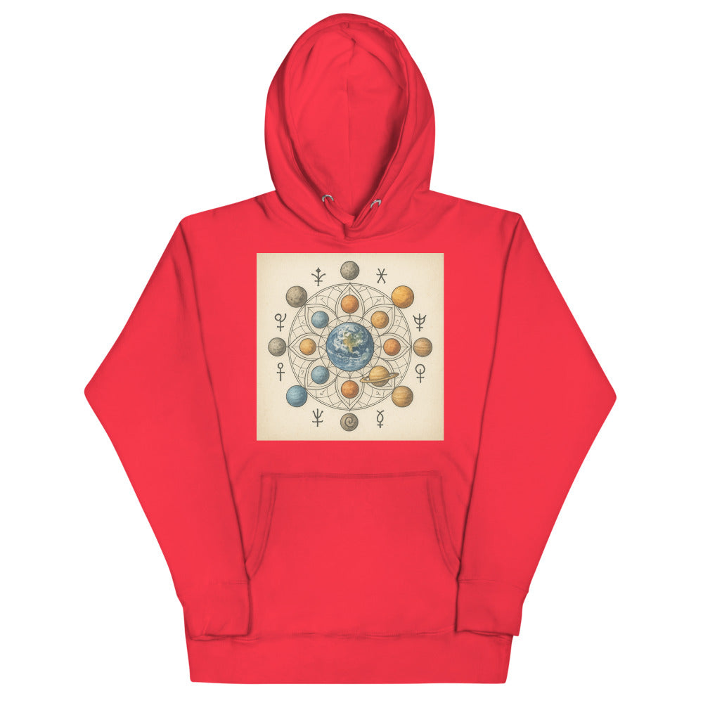 Hand-Drawn Planetary Mandala - Team Red
