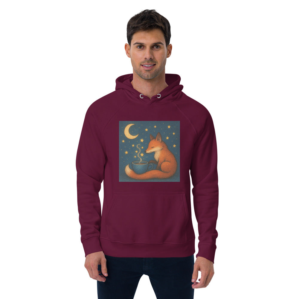Moonlit Fox Tea Time - Burgundy