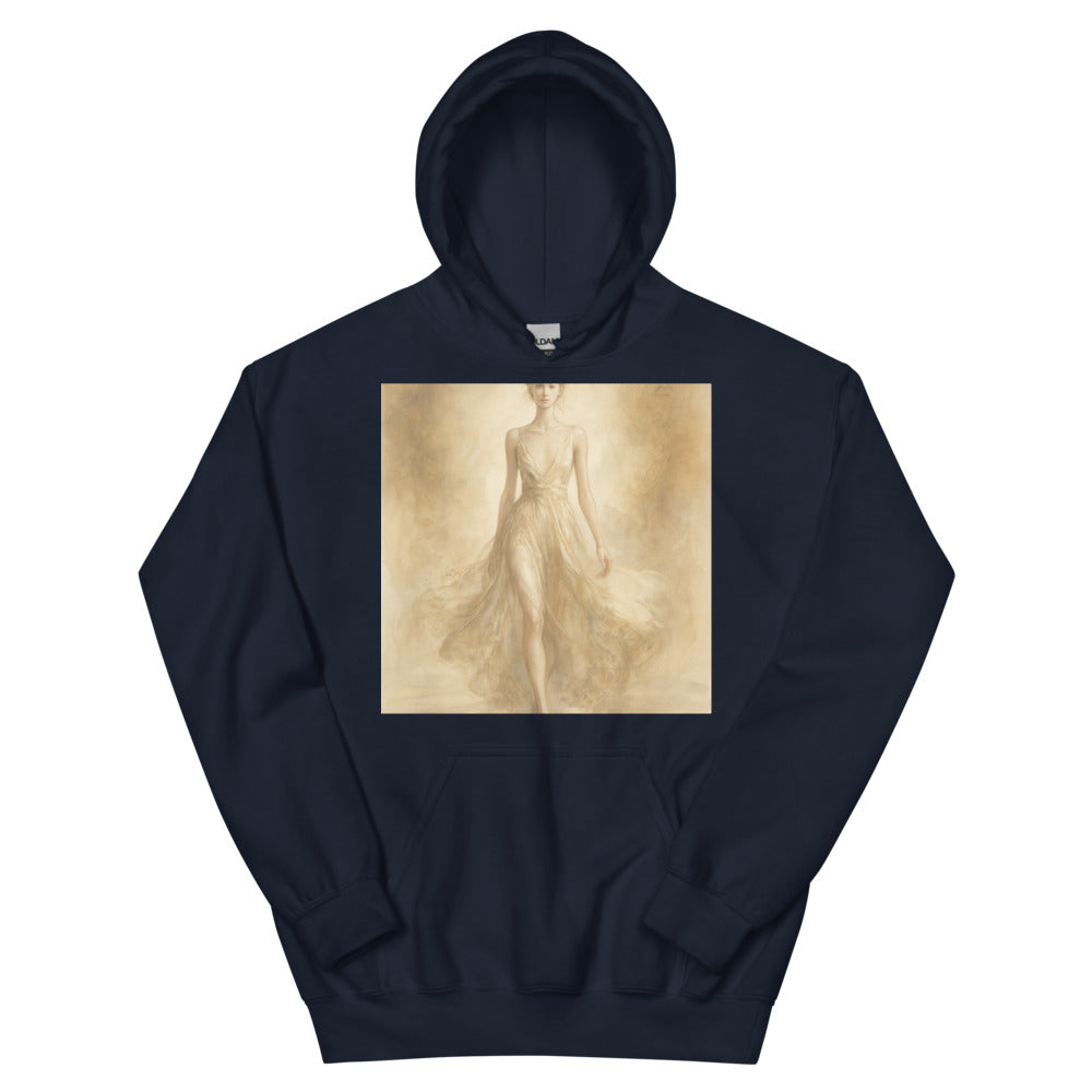 Gilded Silk Reverie - Navy
