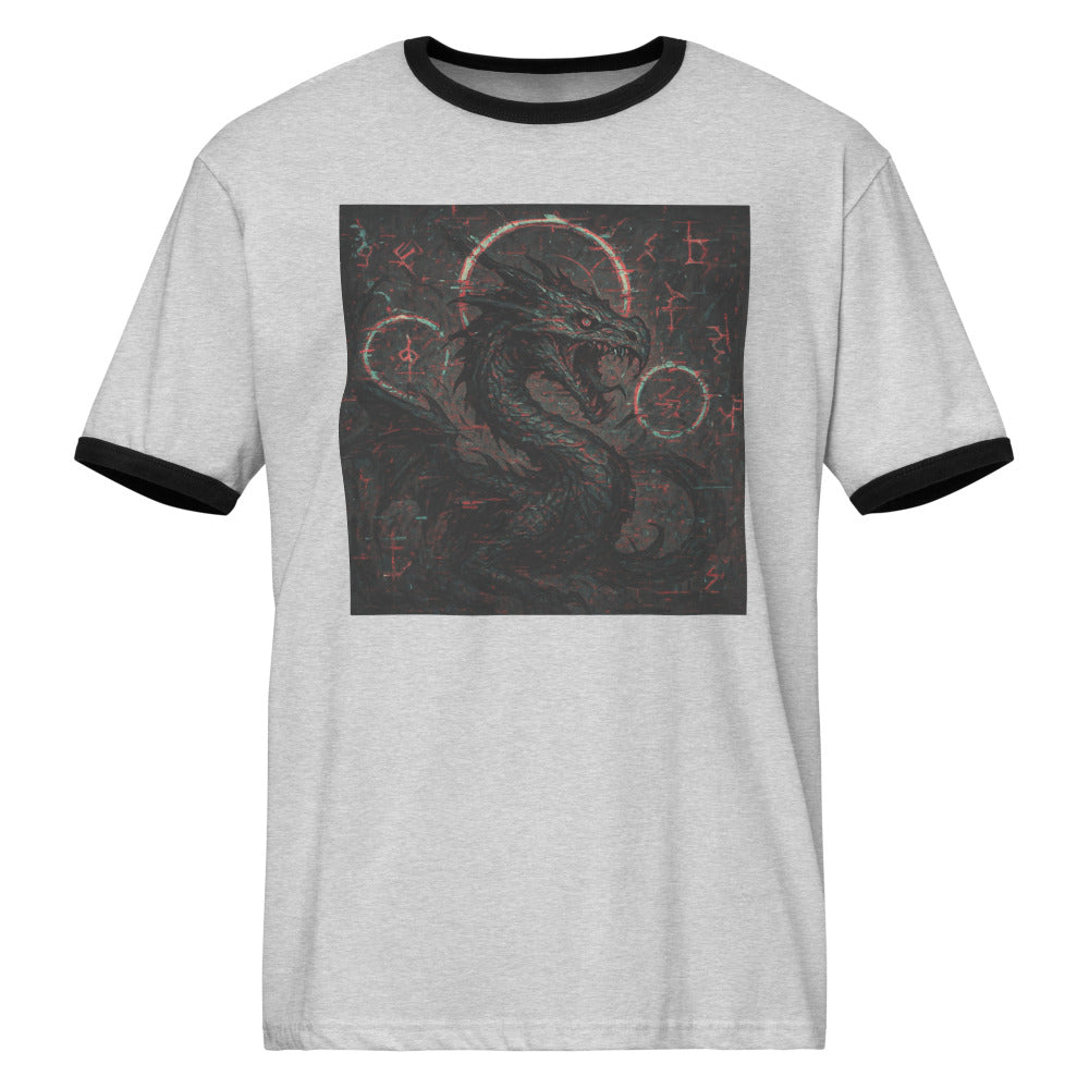 Glitch-Ripped Gothic Basilisk - Heather Gray / Black