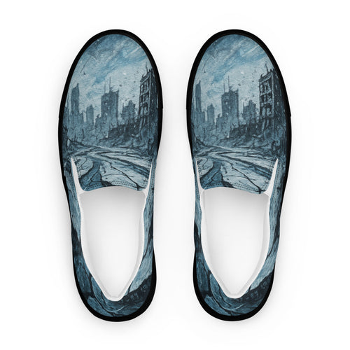 Cracked Ice Cityscape - Black