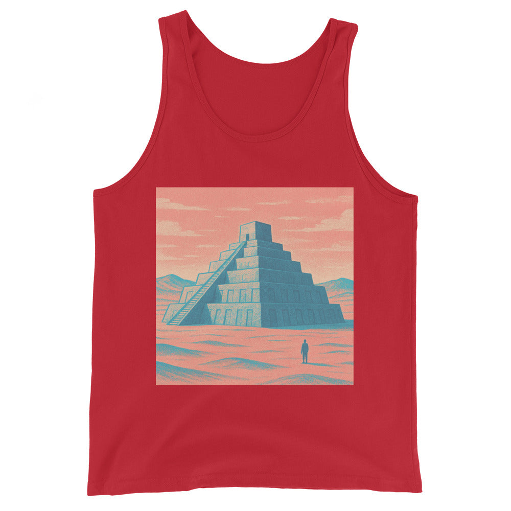 Solitary Ziggurat at Dusk - Red