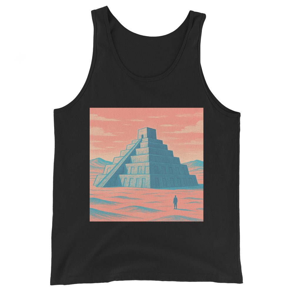 Solitary Ziggurat at Dusk - Black