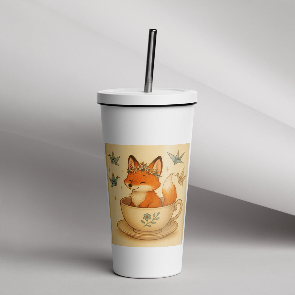 Teacup Fox with Flower Crown - View 1