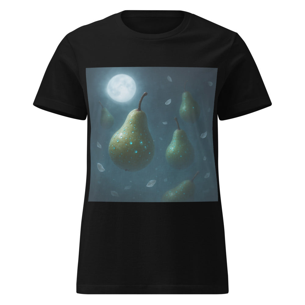 Luminous Moonlit Pear Reverie - Black