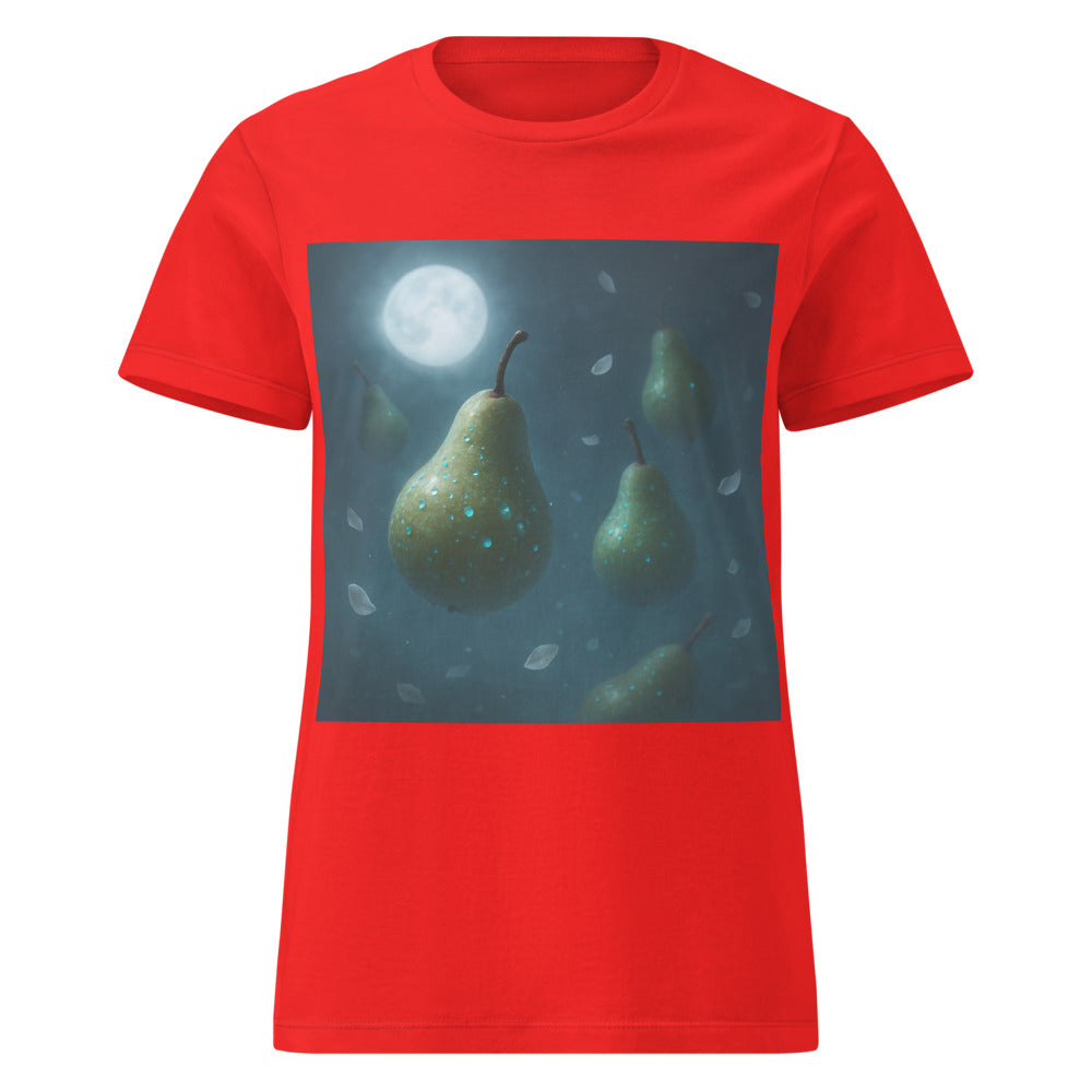 Luminous Moonlit Pear Reverie - Red