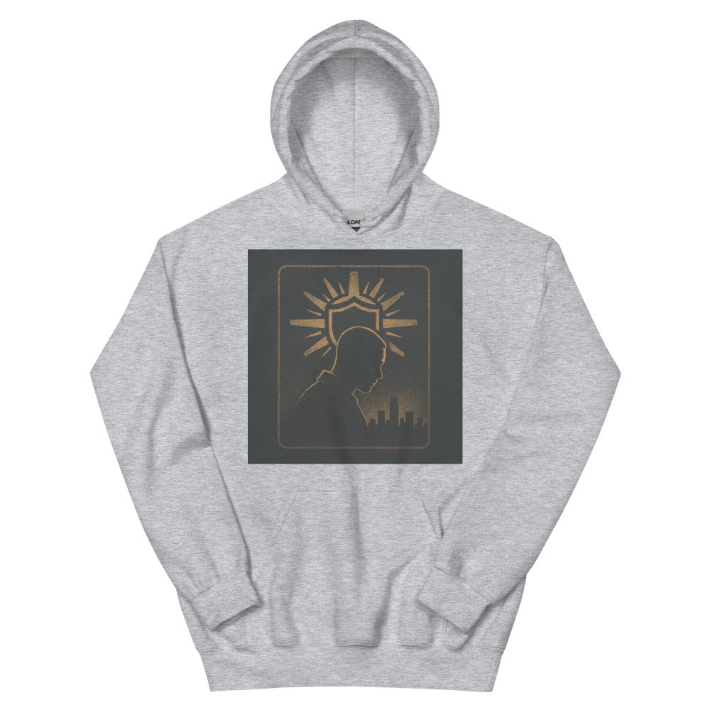 Gilded Sentinel Hoodie - Sport Grey