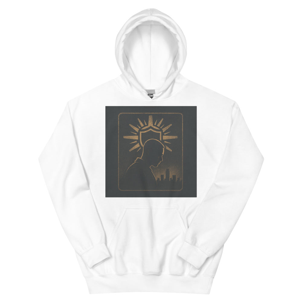 Gilded Sentinel Hoodie - White