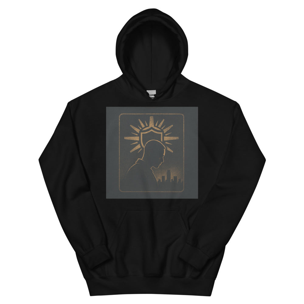 Gilded Sentinel Hoodie - Black
