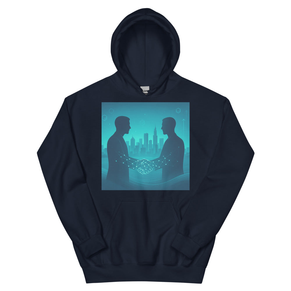 Neon Nexus Handshake - Navy