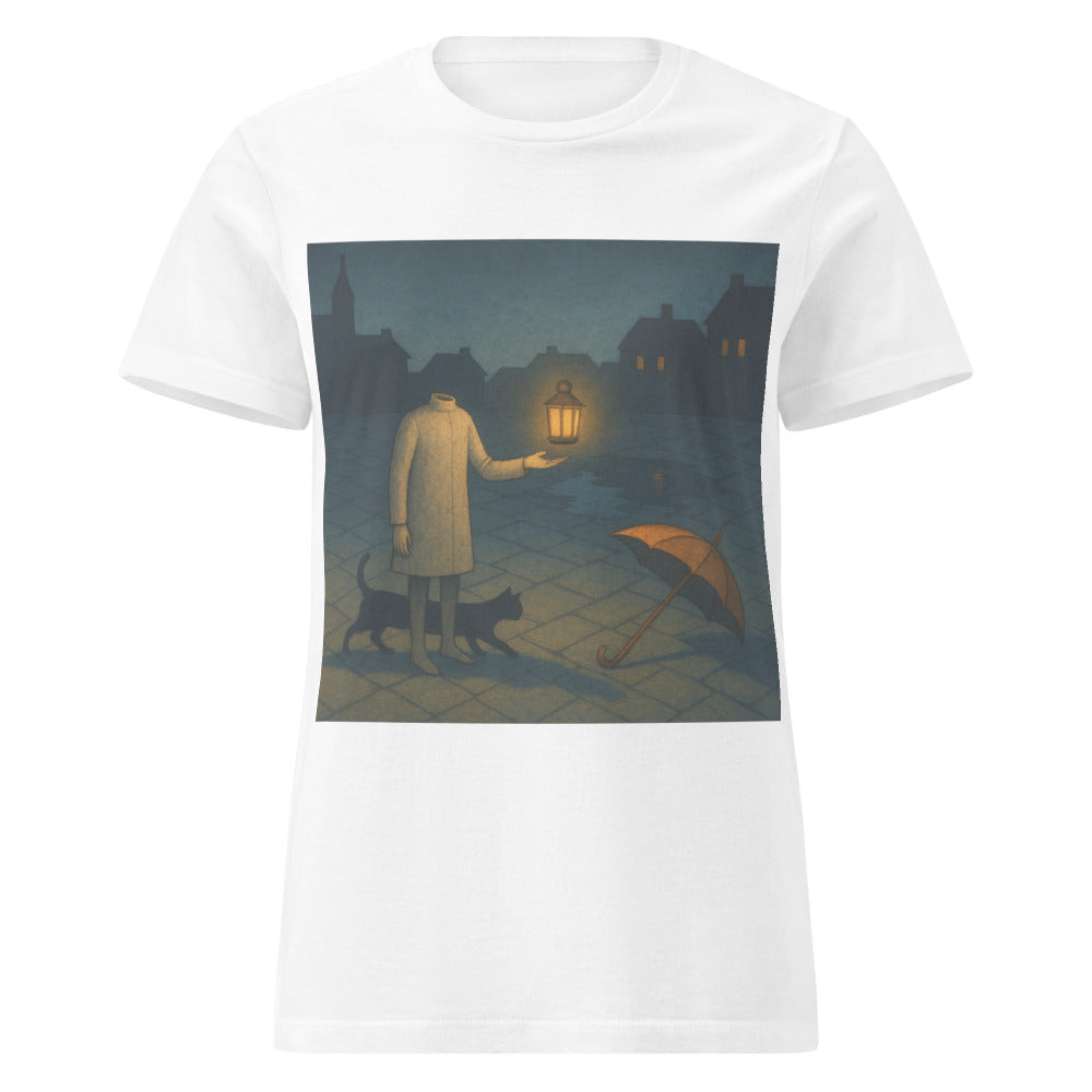 Midnight Lantern in Silent Square - White