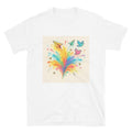 Rainbow Burst Paper Planes - White