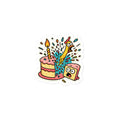 Confetti Chicken Cake Explosion - White