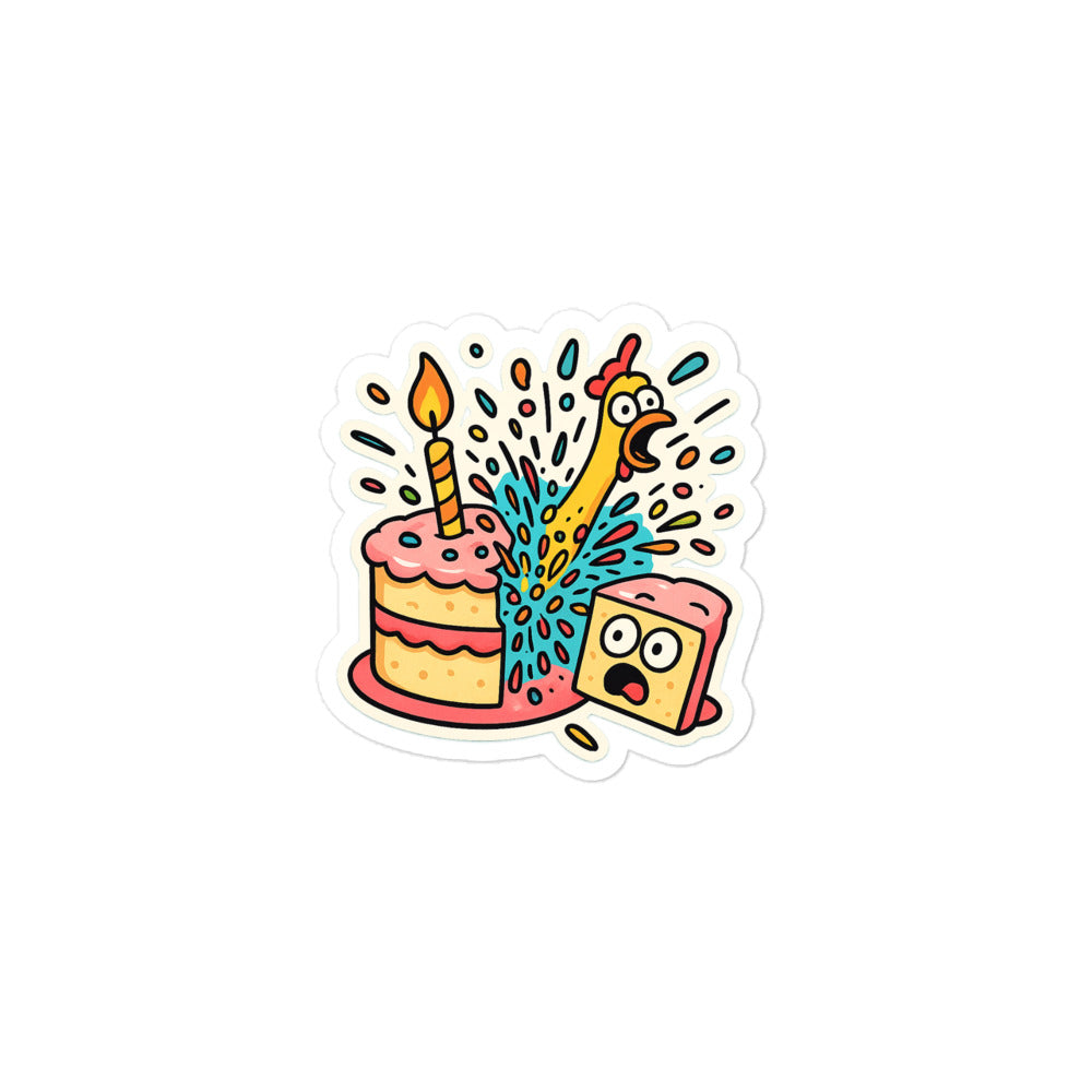 Confetti Chicken Cake Explosion - White