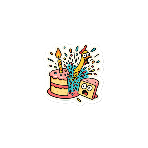 Confetti Chicken Cake Explosion - White