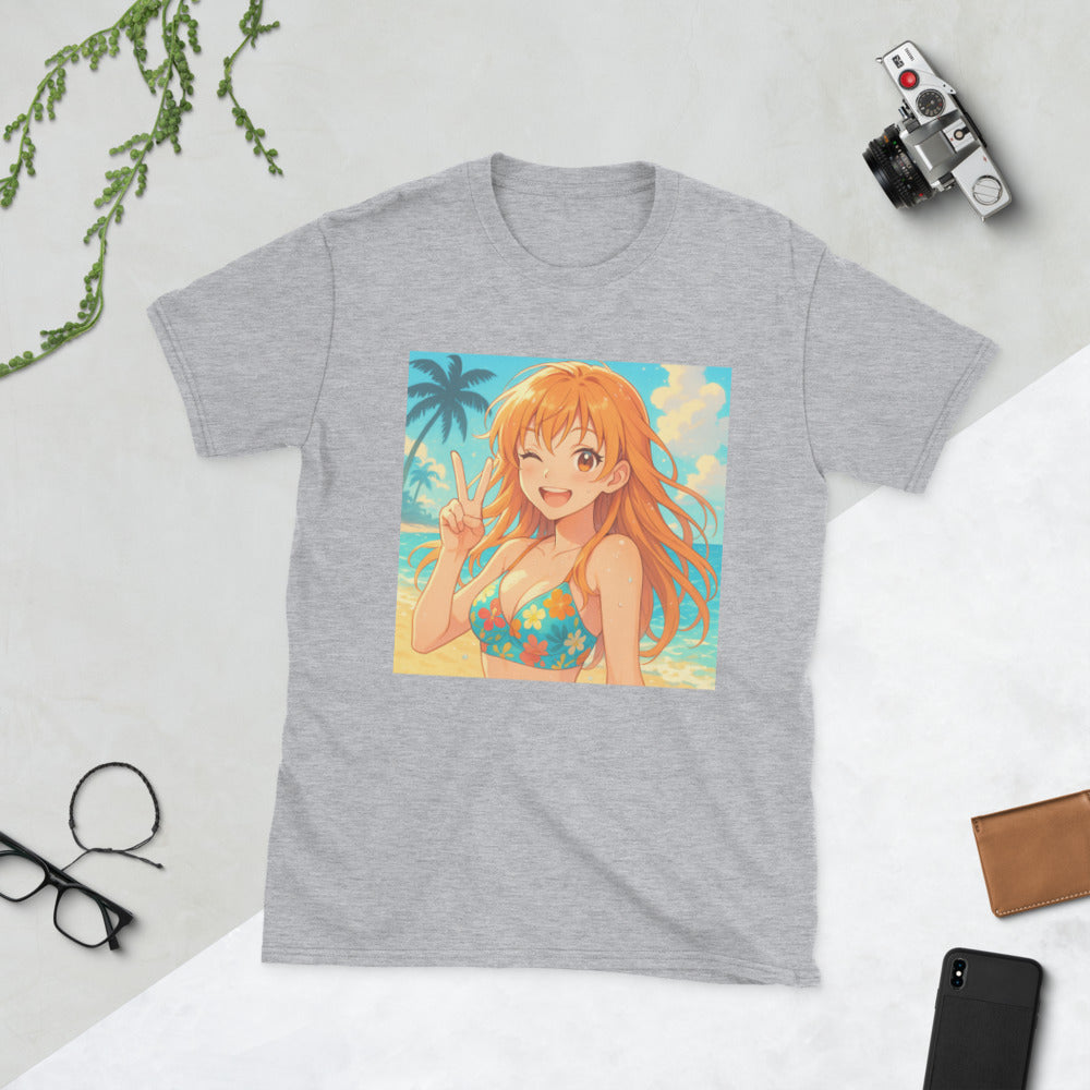 Sunlit Hibiscus Beach Smile - Sport Grey