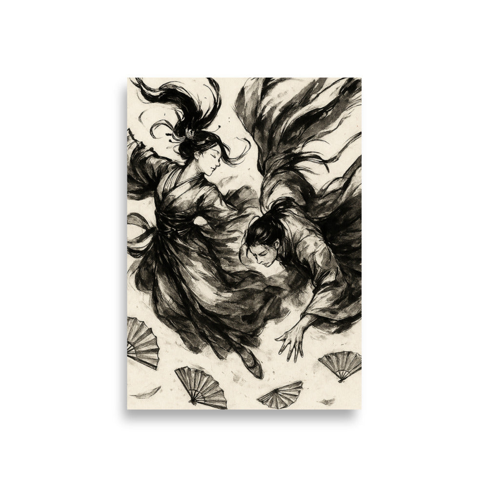 Graceful Descent in Ink - View 1