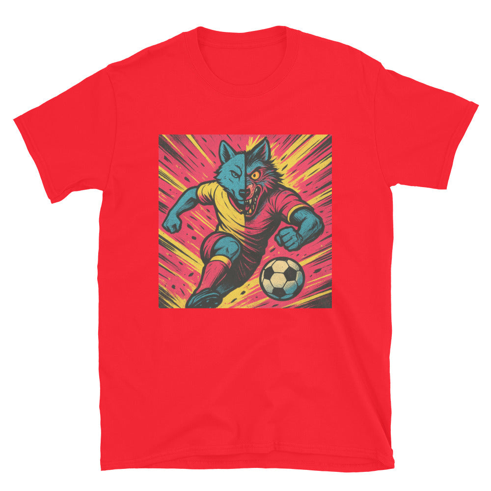 Neon Wolf Striker Print - Red