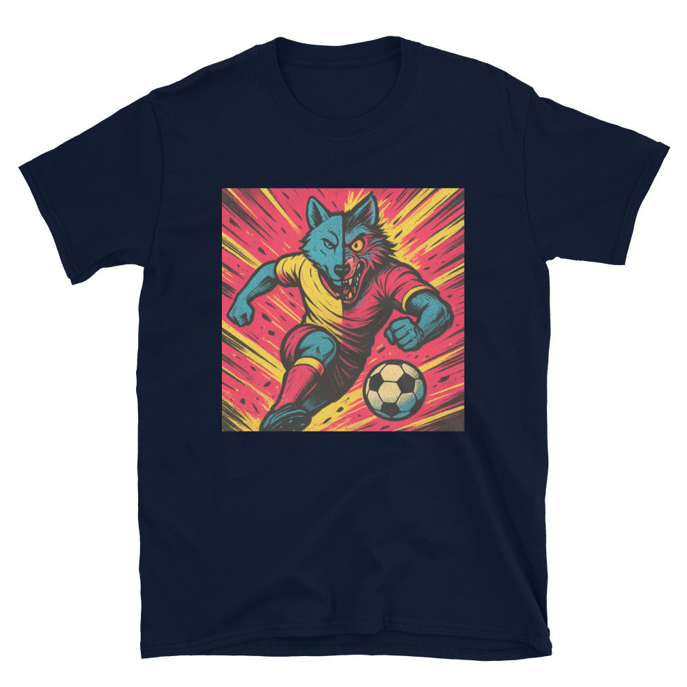 Neon Wolf Striker Print - Navy