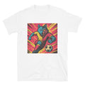 Neon Wolf Striker Print - White