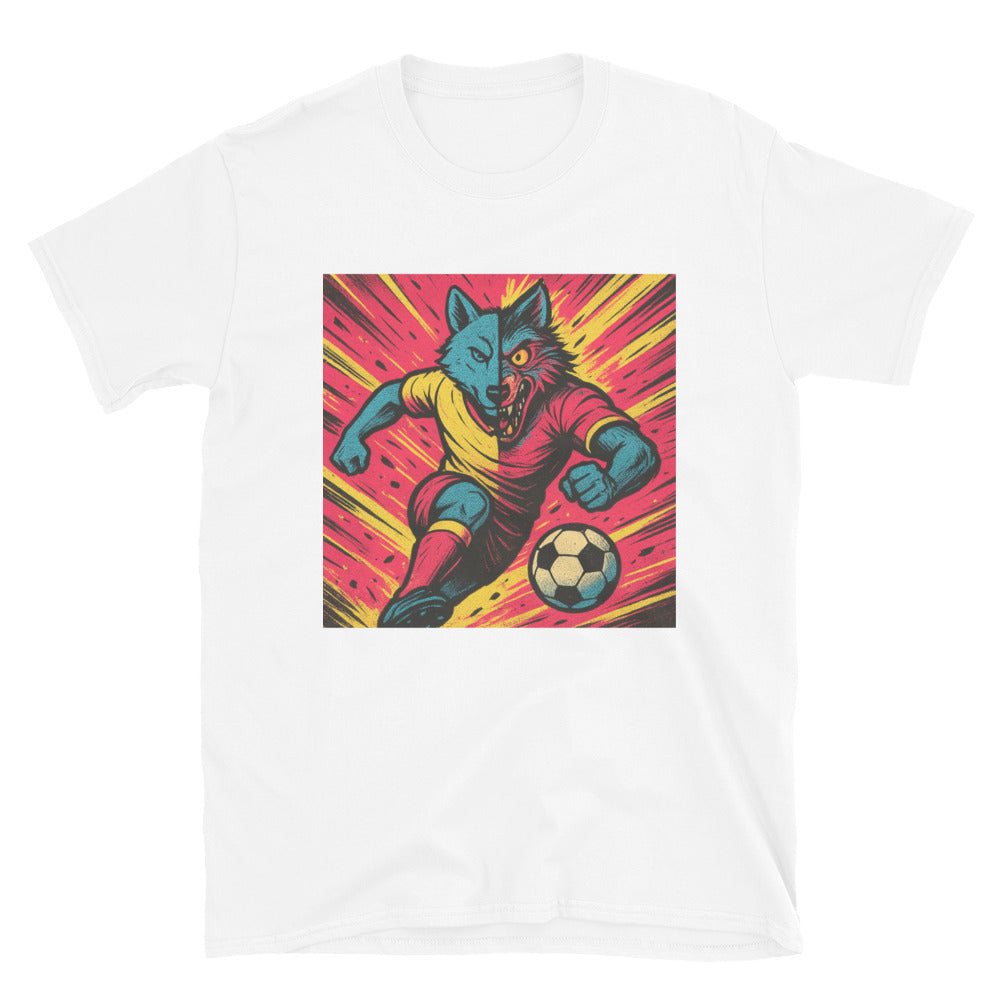 Neon Wolf Striker Print - White