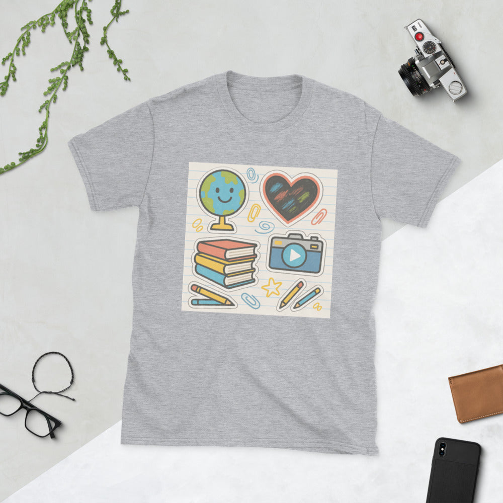 Cheerful Classroom Sticker Collage - Sport Grey