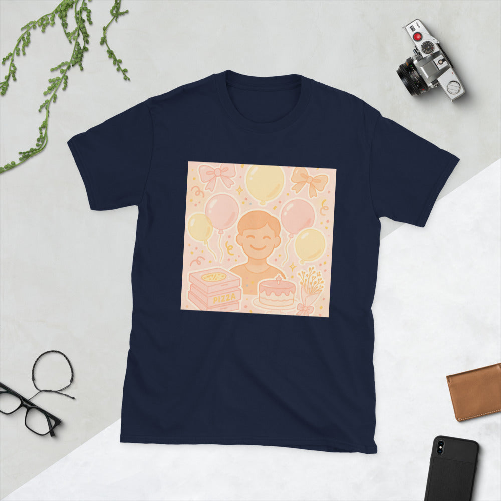 Peachy Party Sticker Collage - Navy