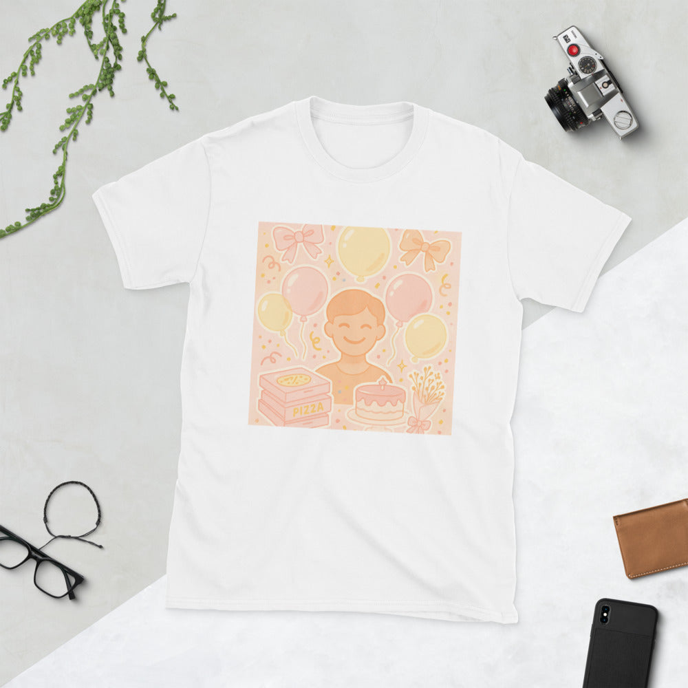 Peachy Party Sticker Collage - White