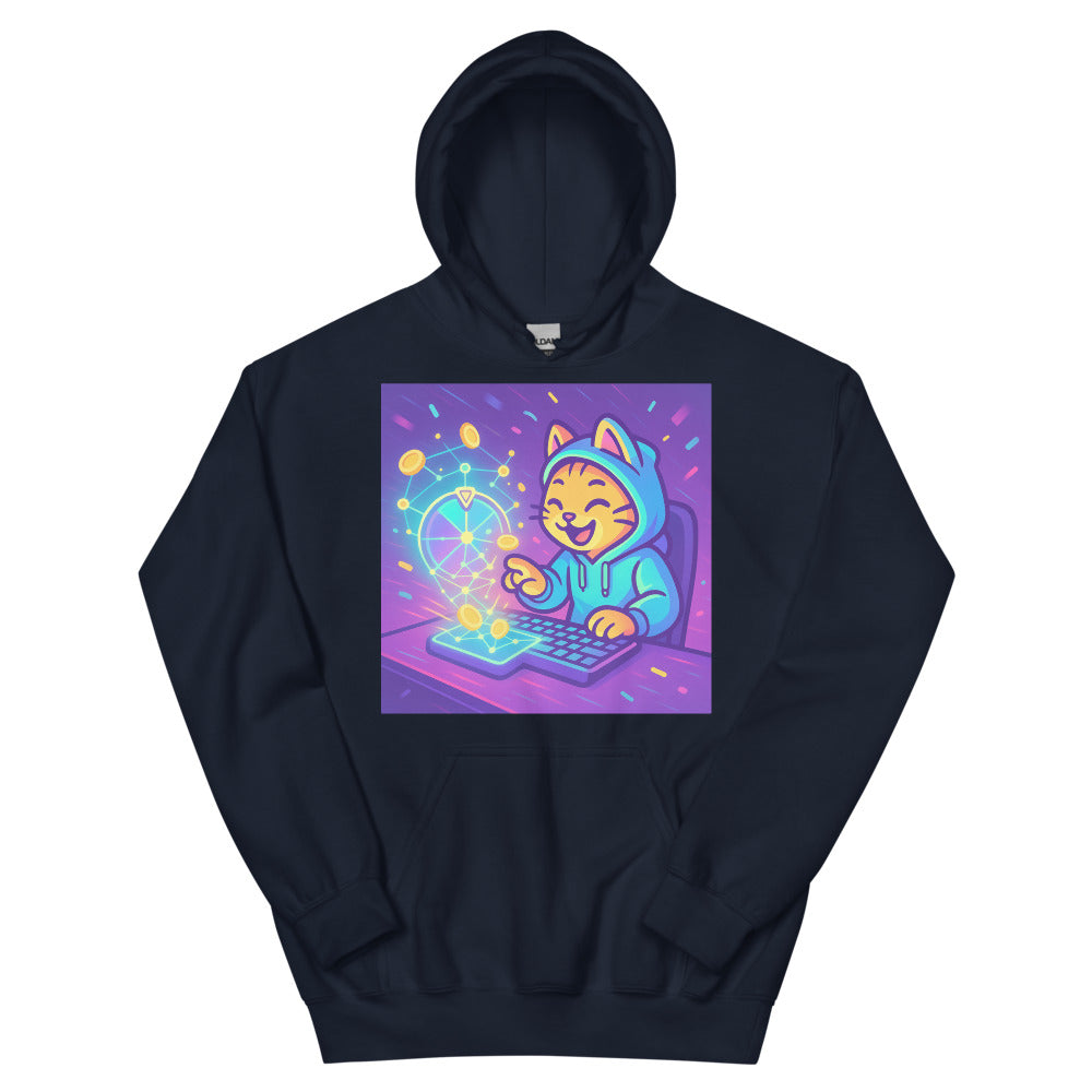 Holo Cat Spin Wheel - Navy