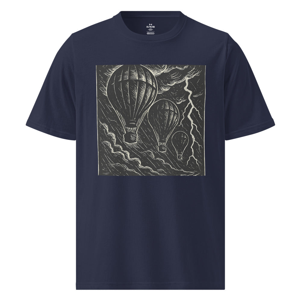 Tempest Balloons Linocut Print - Navy