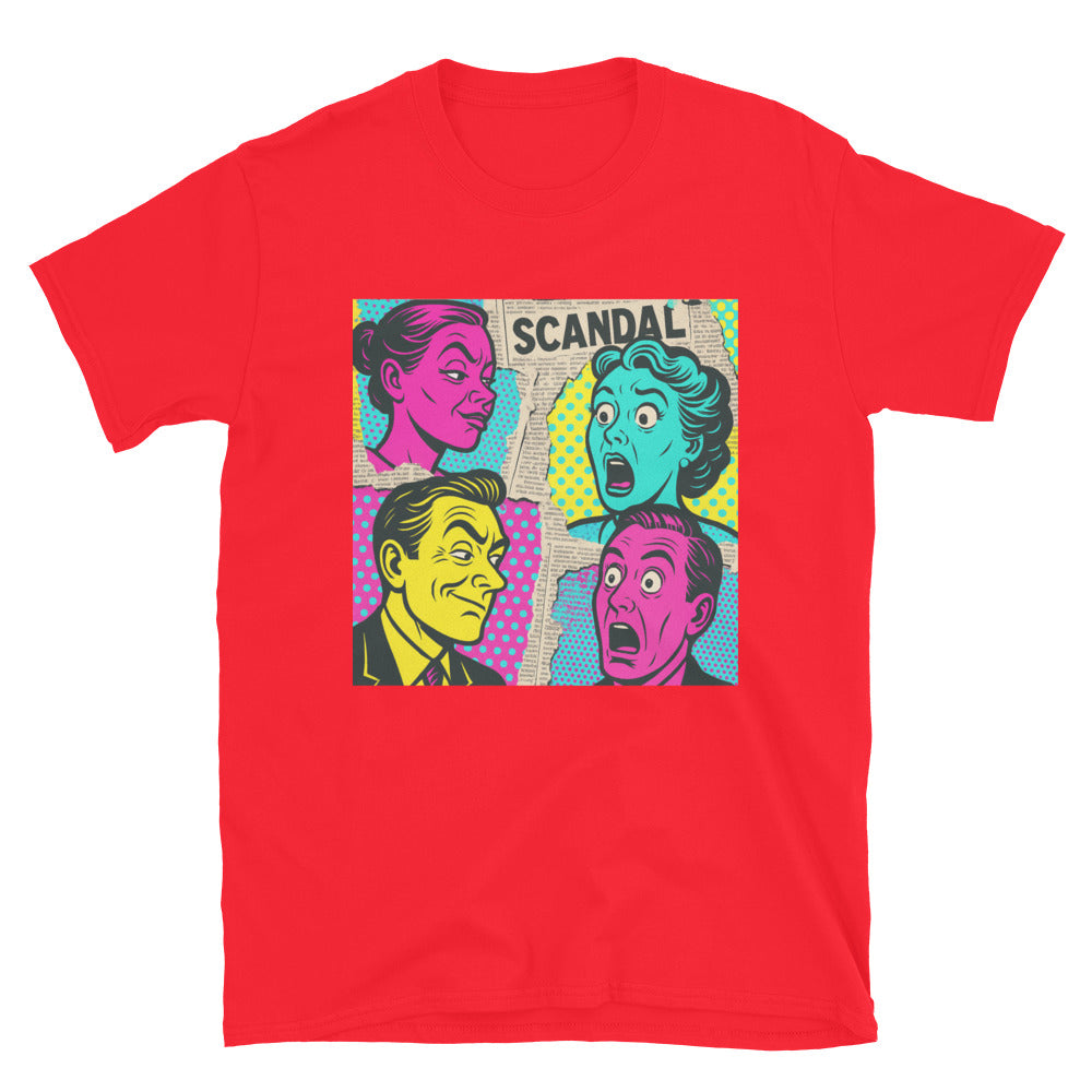 Neon Tabloid Shock Collage - Red