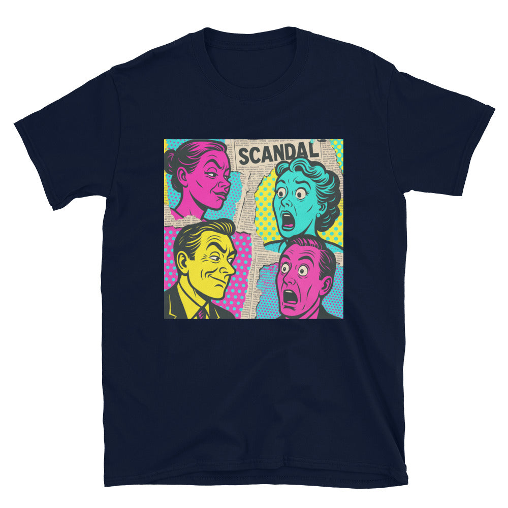 Neon Tabloid Shock Collage - Navy
