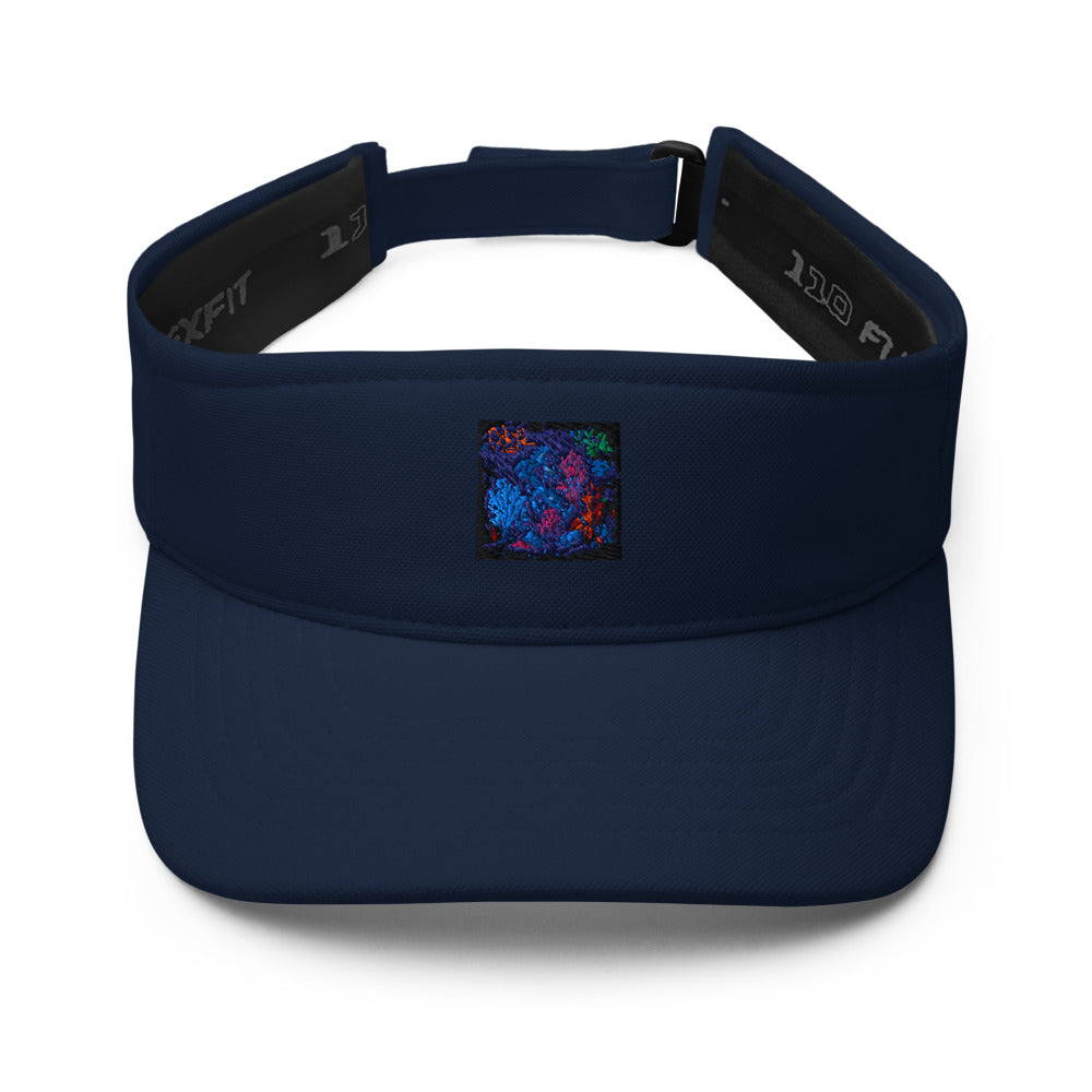 Neon Reef Circuitry Mural - Navy