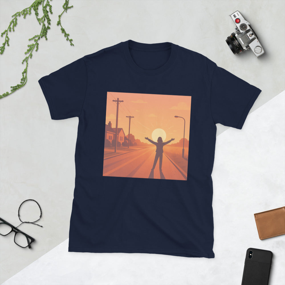 Golden Hour Embrace - Navy
