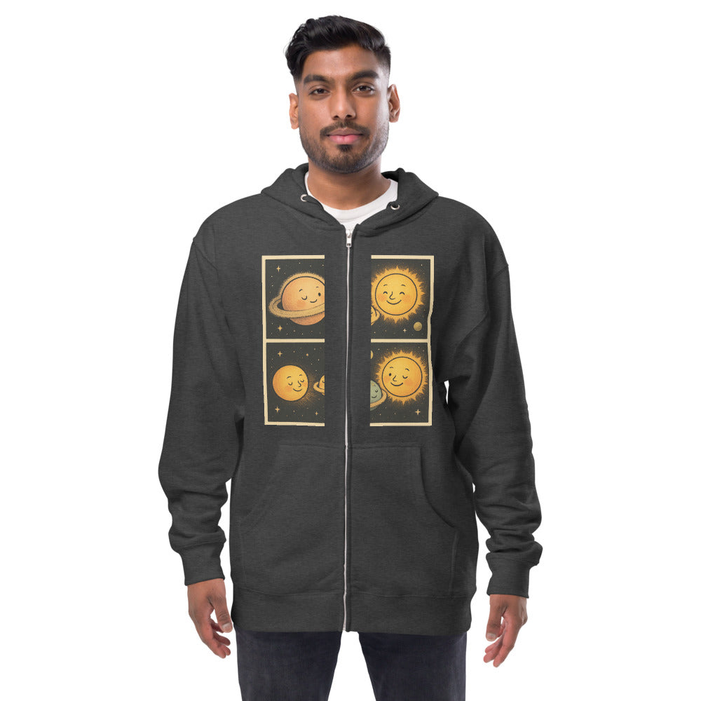 Celestial Cuddles Comic Print - Charcoal Heather