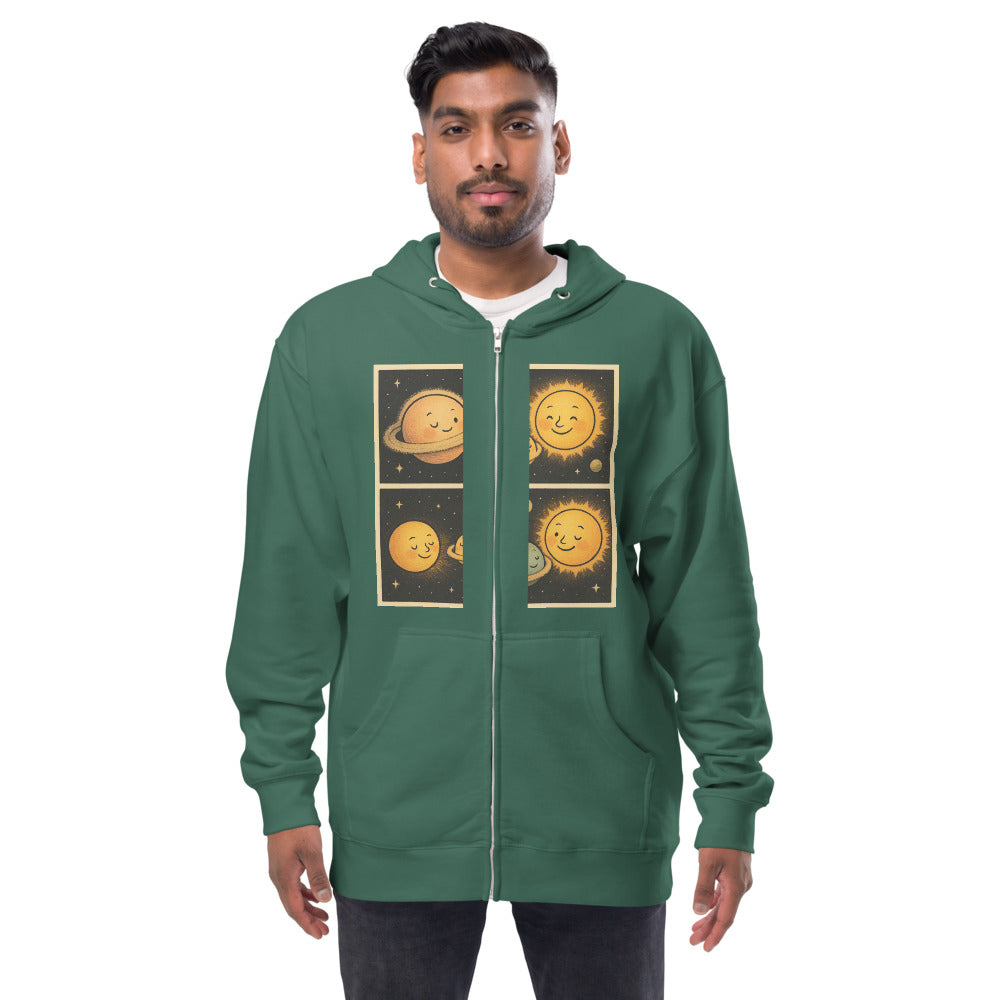 Celestial Cuddles Comic Print - Alpine Green
