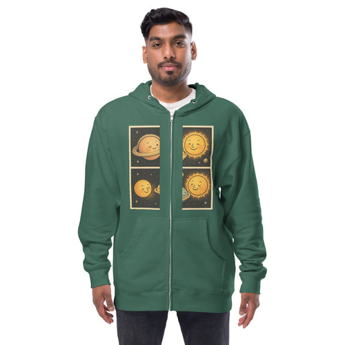 Celestial Cuddles Comic Print - Alpine Green