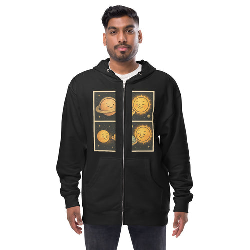 Celestial Cuddles Comic Print - Black