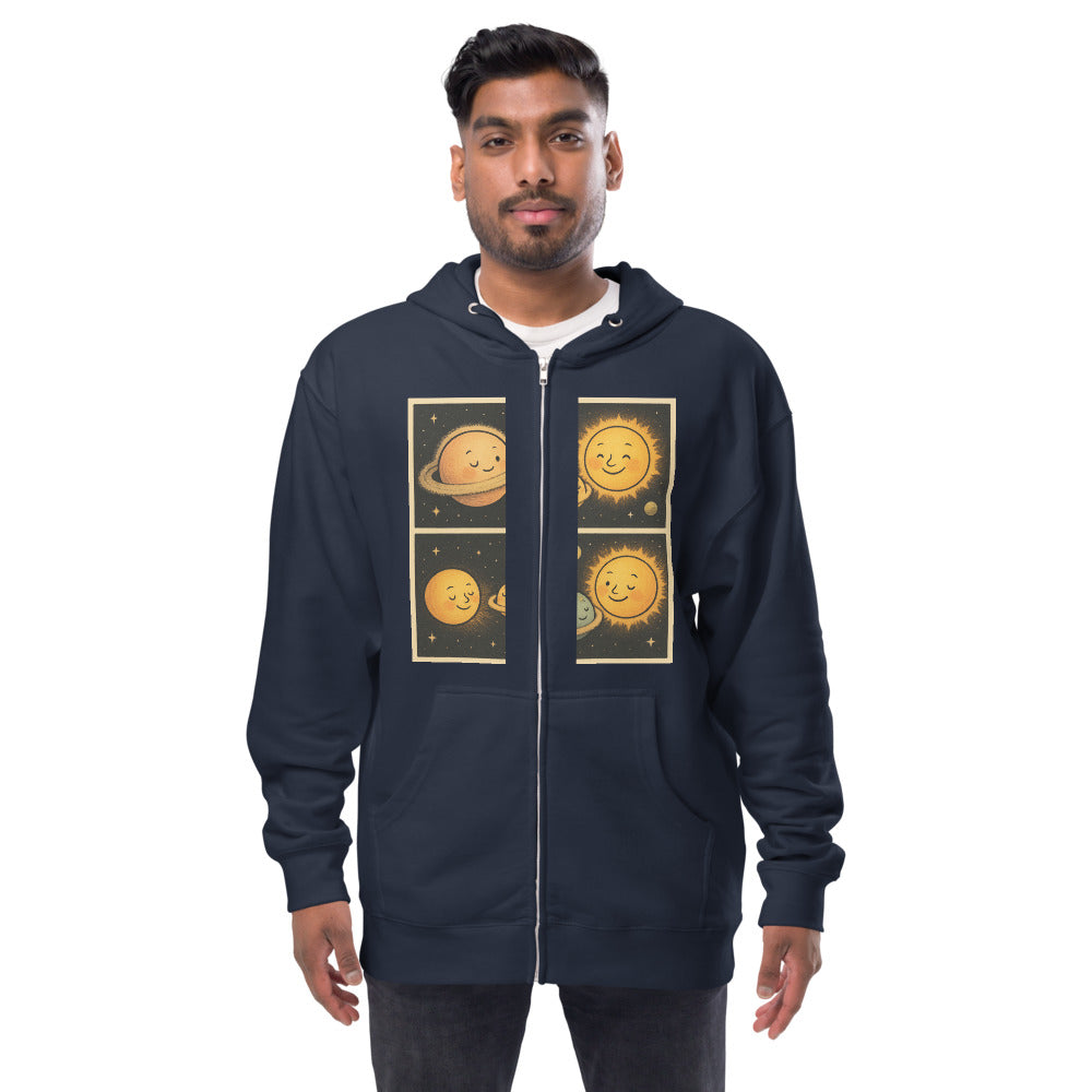 Celestial Cuddles Comic Print - Classic Navy