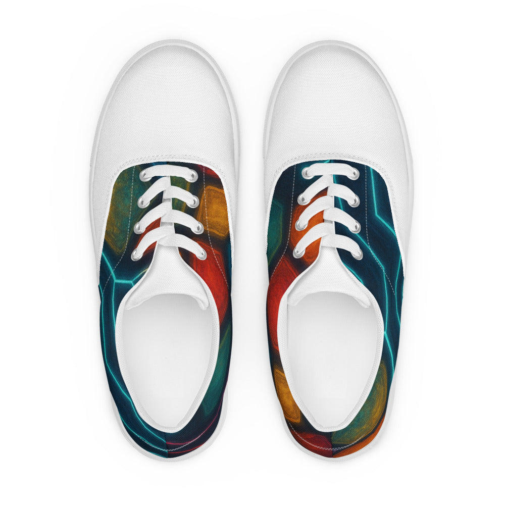 Neon Honeycomb Circuitry - White