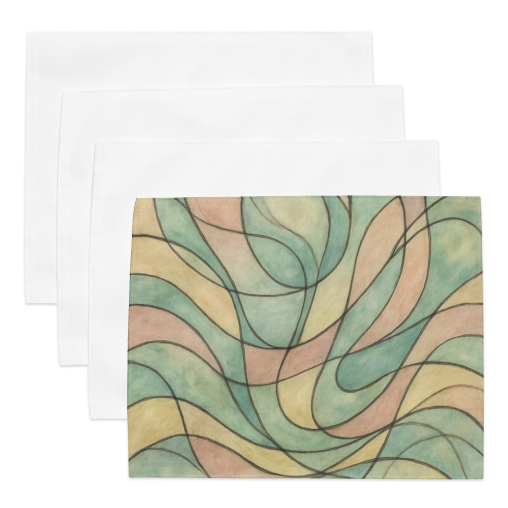 Whispering Pastel Currents - White