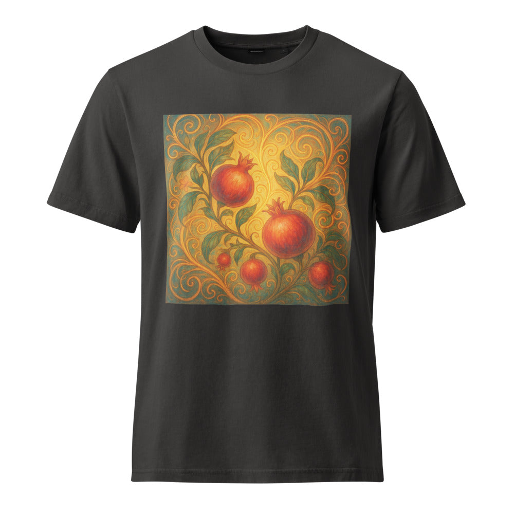 Radiant Pomegranate Vine - G. Dyed Black Rock