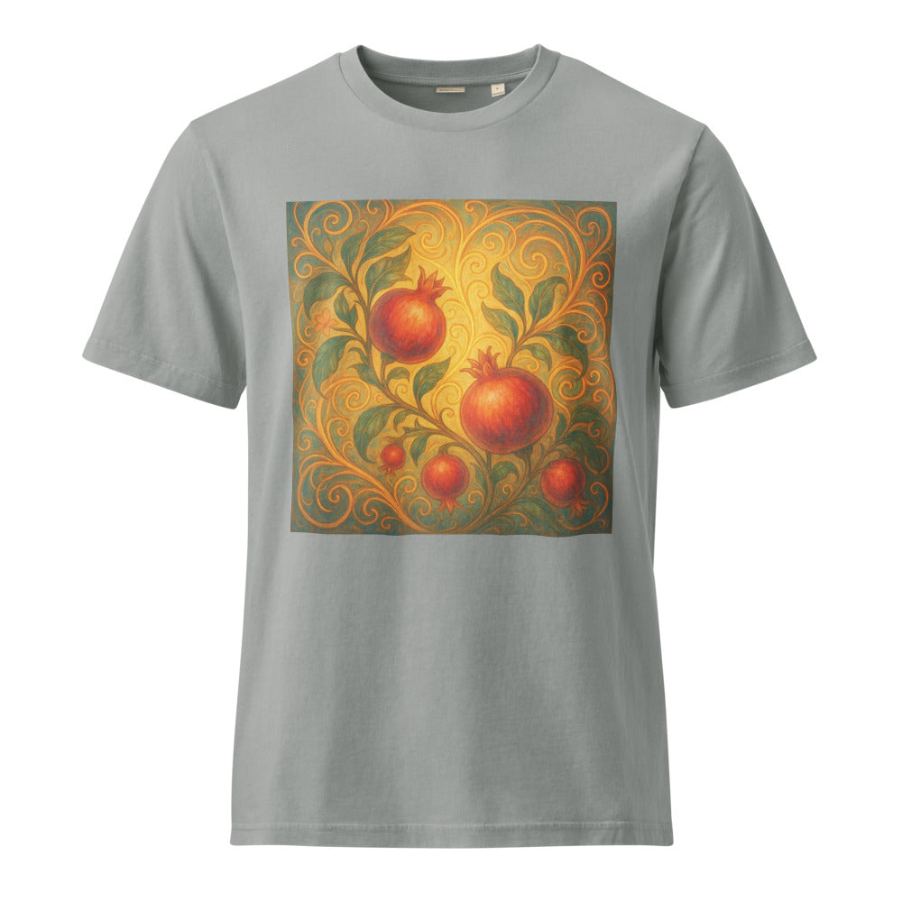 Radiant Pomegranate Vine - G. Dyed Misty Grey