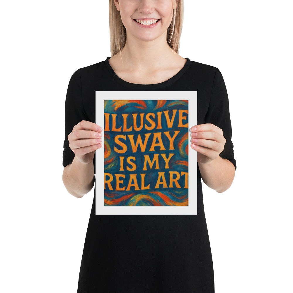 Illusive Sway Art Print - White